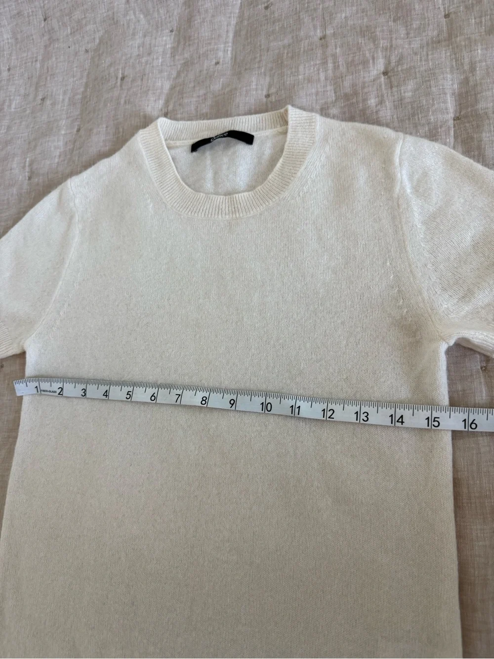 Quince Mongolian Cashmere Tee in Ivory size Small - Picture 8 of 10